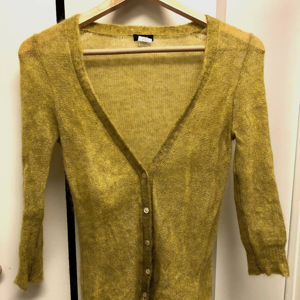J. Crew mohair souffle cardigan